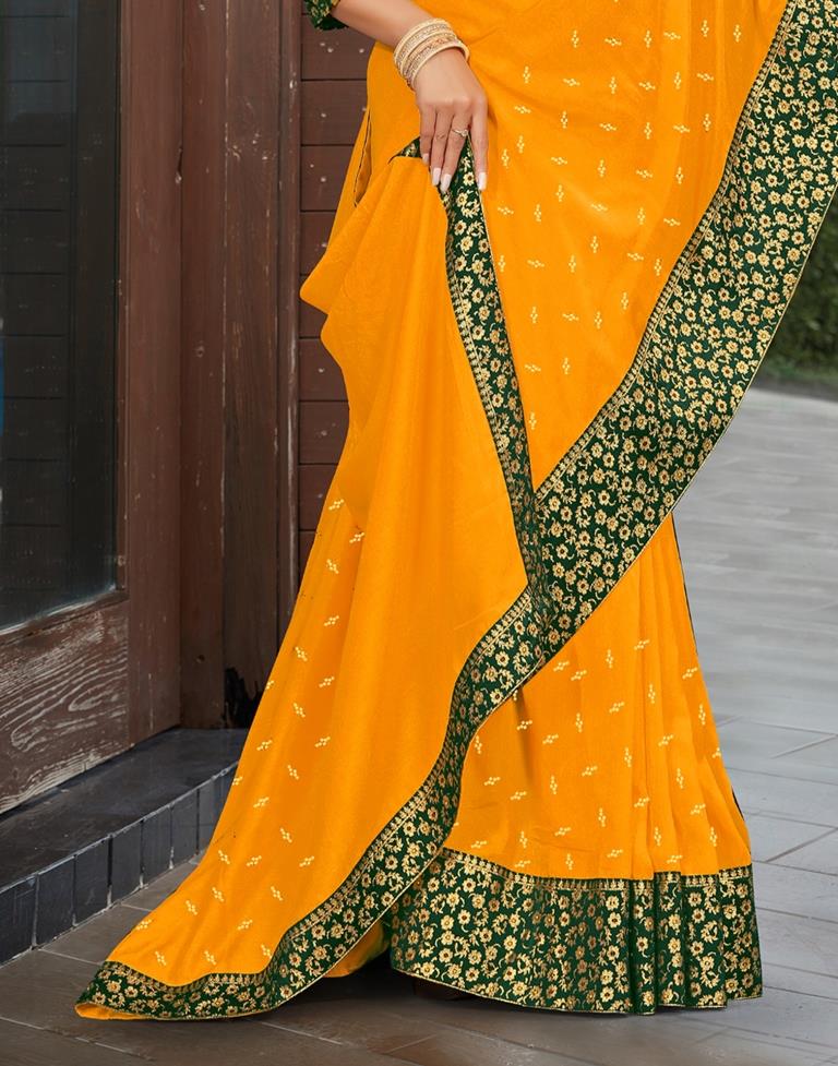 Turmeric Silk Plain Saree