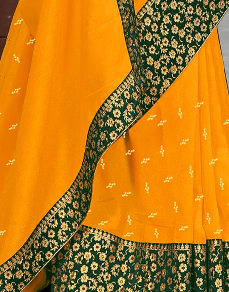 Turmeric Silk Plain Saree