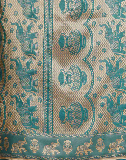 Turquoies Banarasi Silk Saree