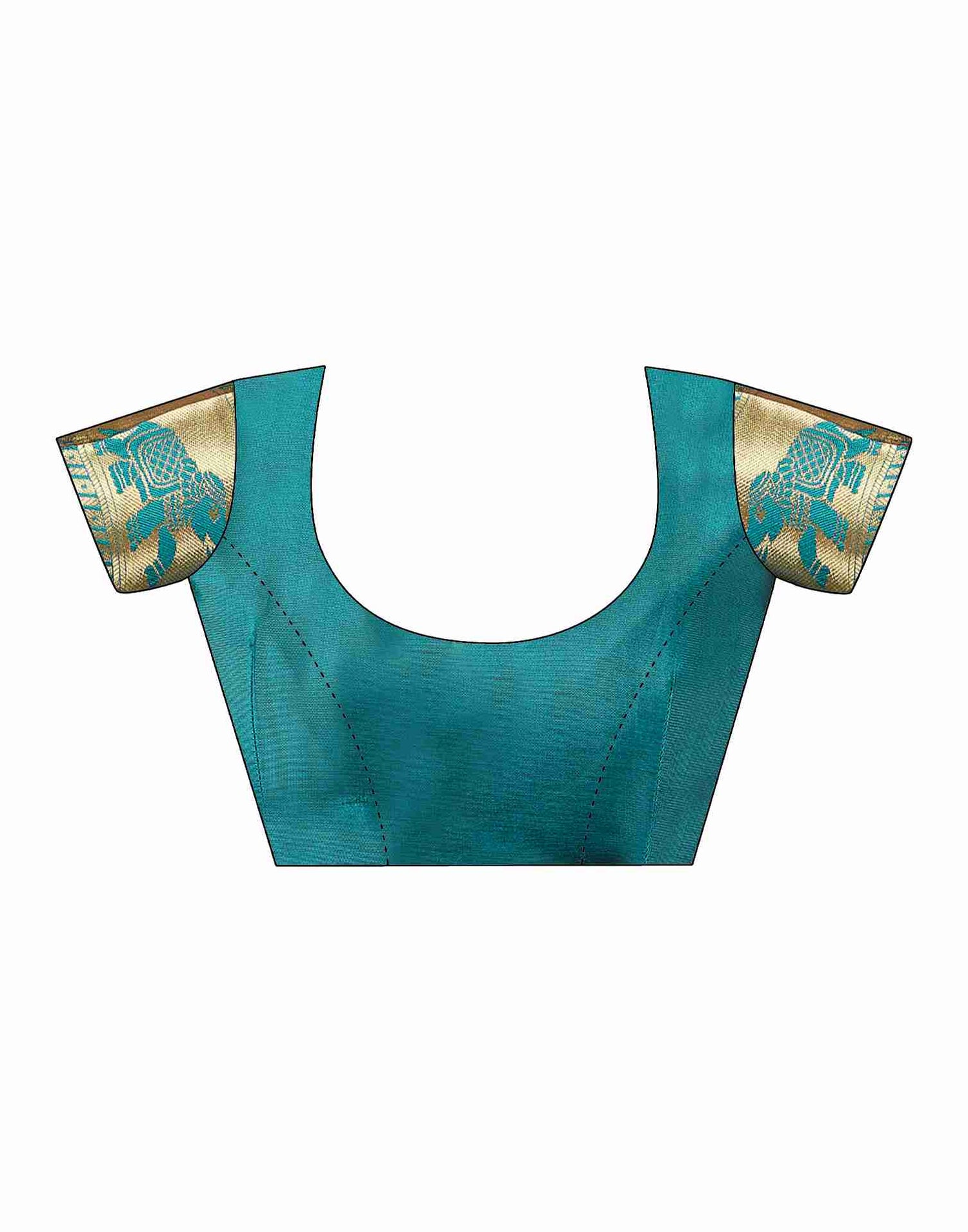 Turquoies Banarasi Silk Saree