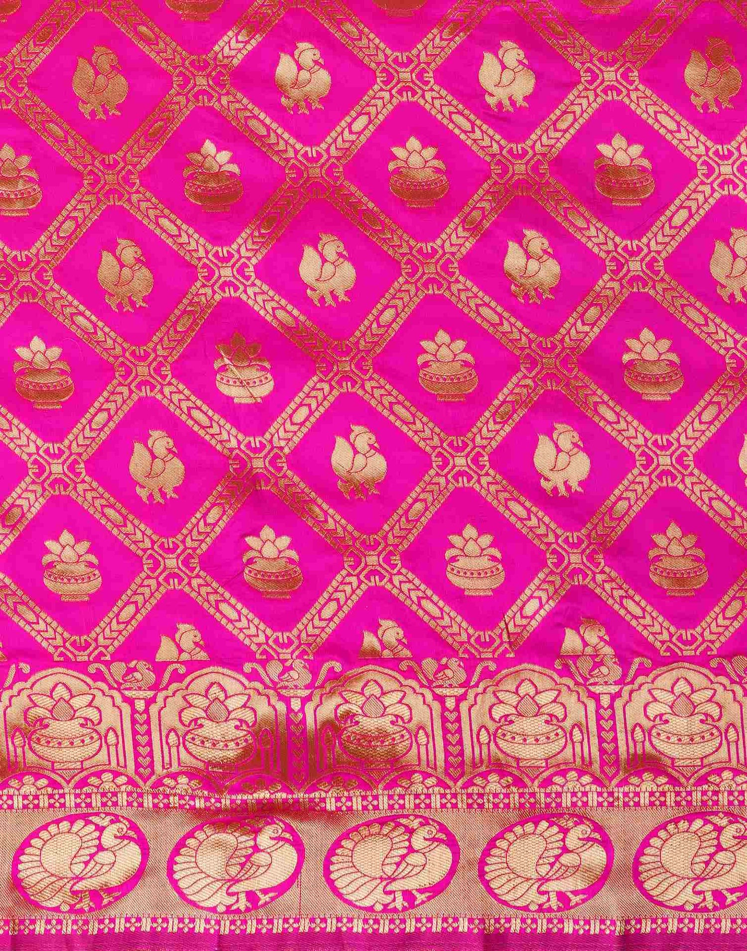 Pink Banarasi Silk Saree