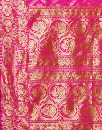 Pink Banarasi Silk Saree