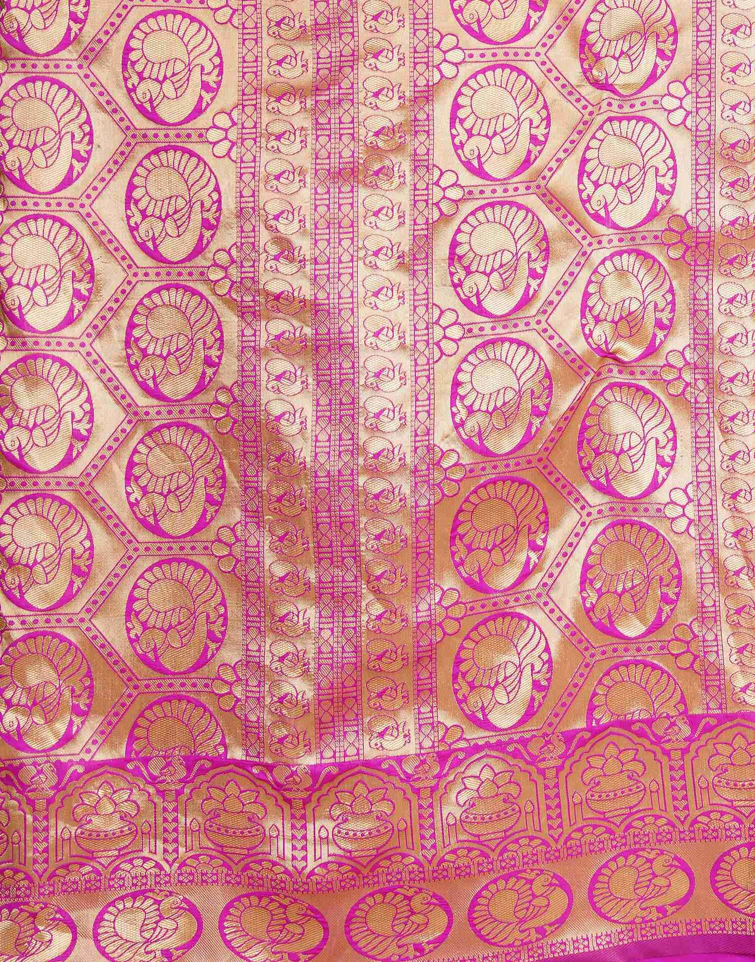 Pink Banarasi Silk Saree