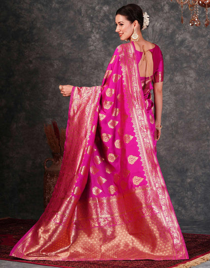 Pink Banarasi Silk Saree