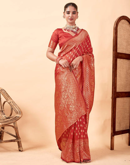 Red Banarasi Silk Saree