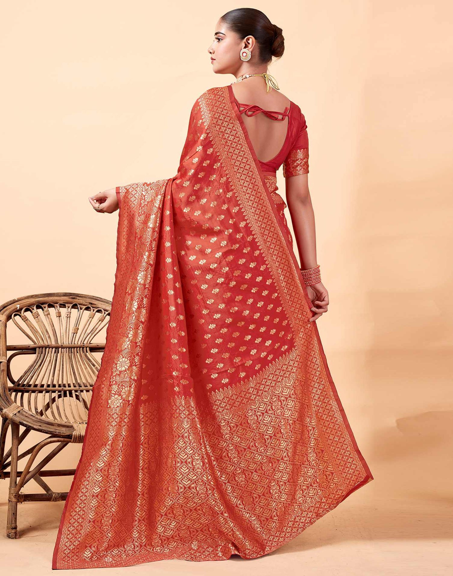 Red Banarasi Silk Saree