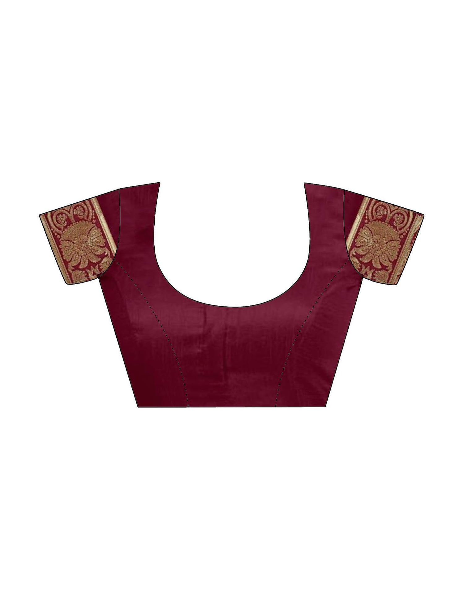 Maroon Banarasi Silk Saree