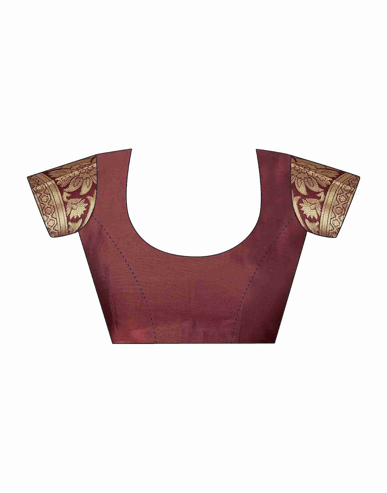 Maroon Banarasi Silk Saree