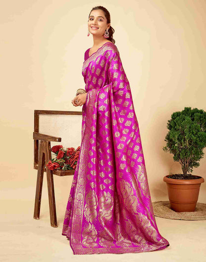 Pink Banarasi Silk Saree