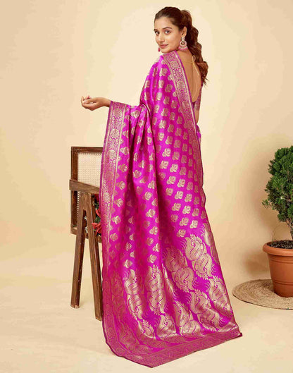 Pink Banarasi Silk Saree