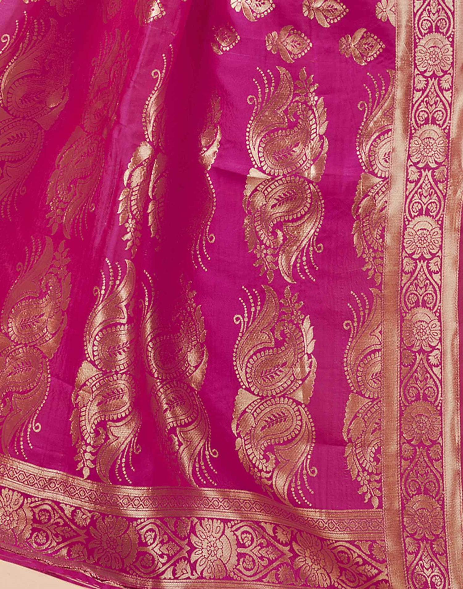 Pink Banarasi Silk Saree