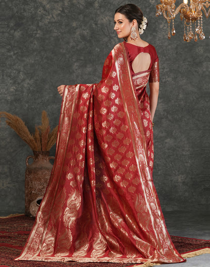 Red Banarasi Silk Saree