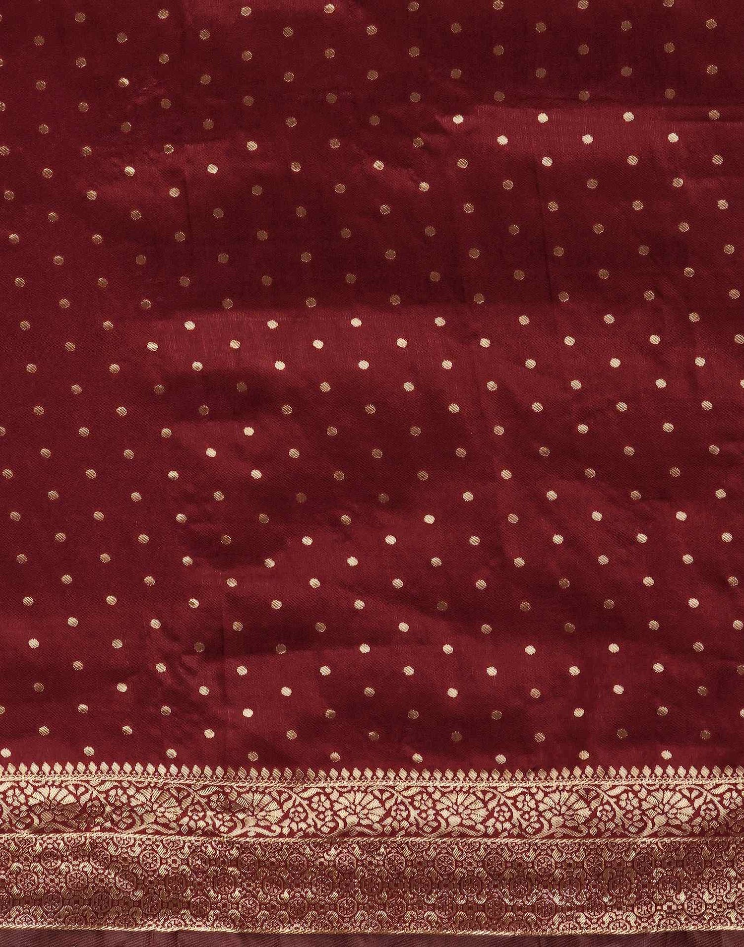 Maroon Banarasi Silk Saree