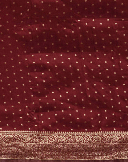 Maroon Banarasi Silk Saree