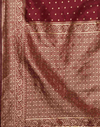 Maroon Banarasi Silk Saree