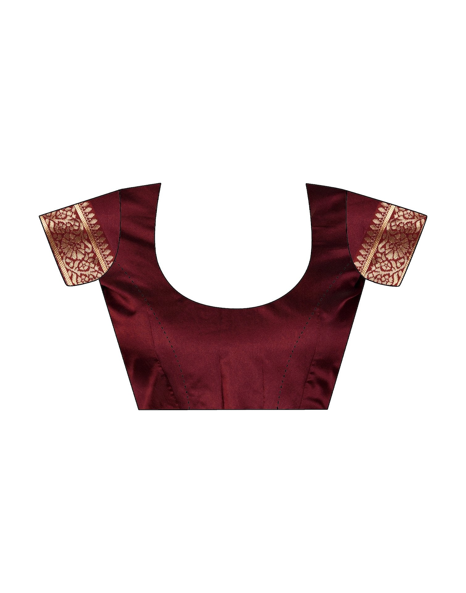 Maroon Banarasi Silk Saree