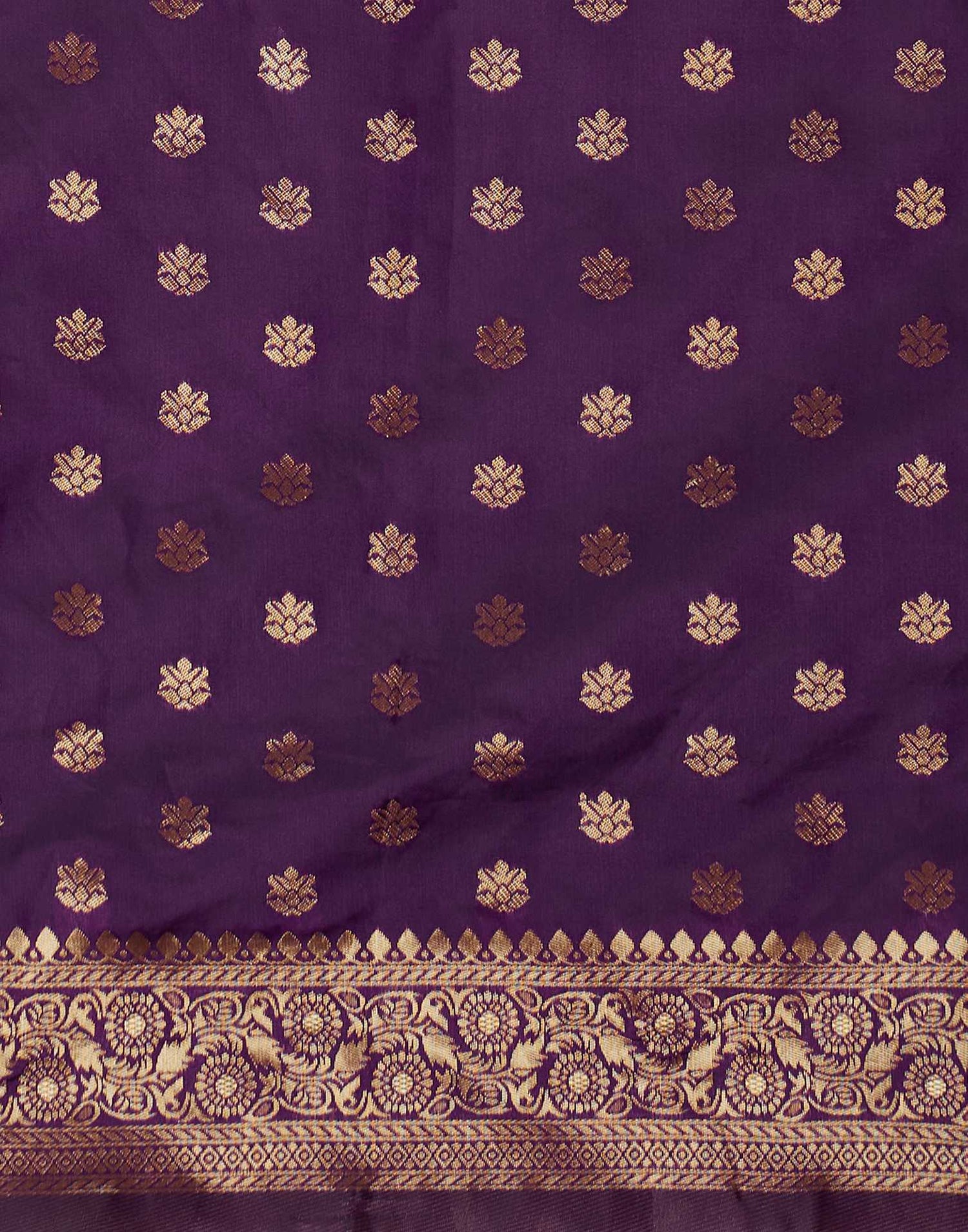 Wine Banarasi Silk Saree