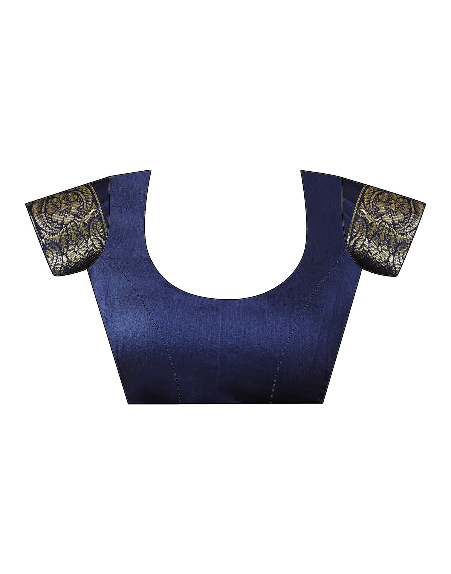 Navy Blue Banarasi Silk Saree