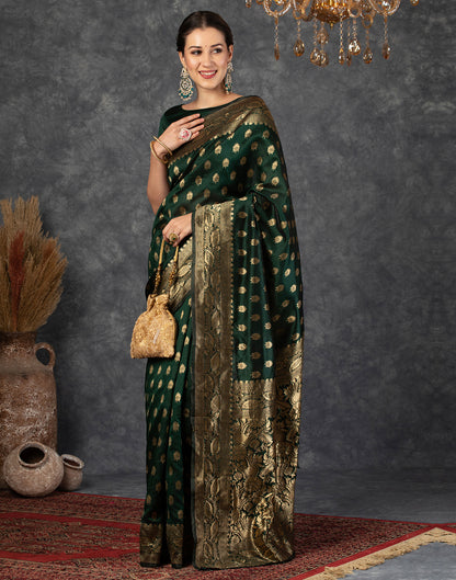 Green Jacquard Banarasi Silk Saree