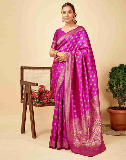 Pink Banarasi Silk Saree