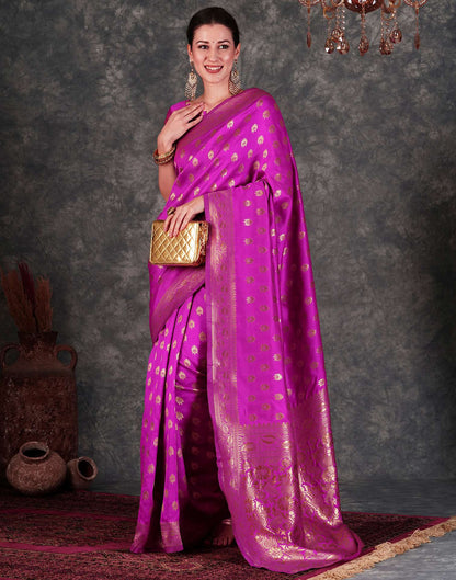 Pink Banarasi Silk Saree