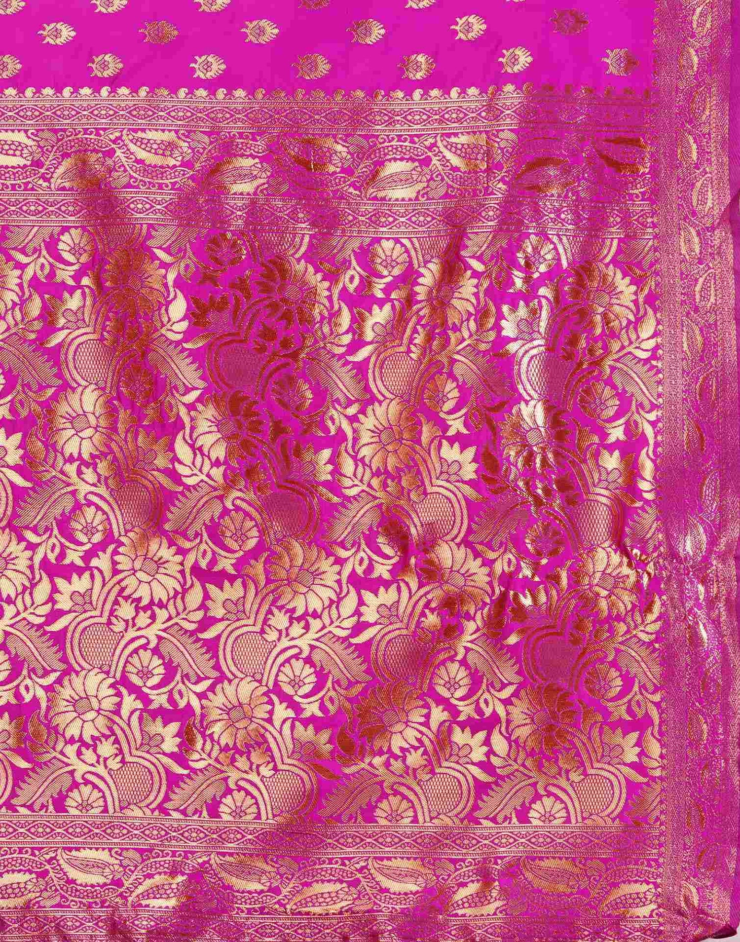 Pink Banarasi Silk Saree