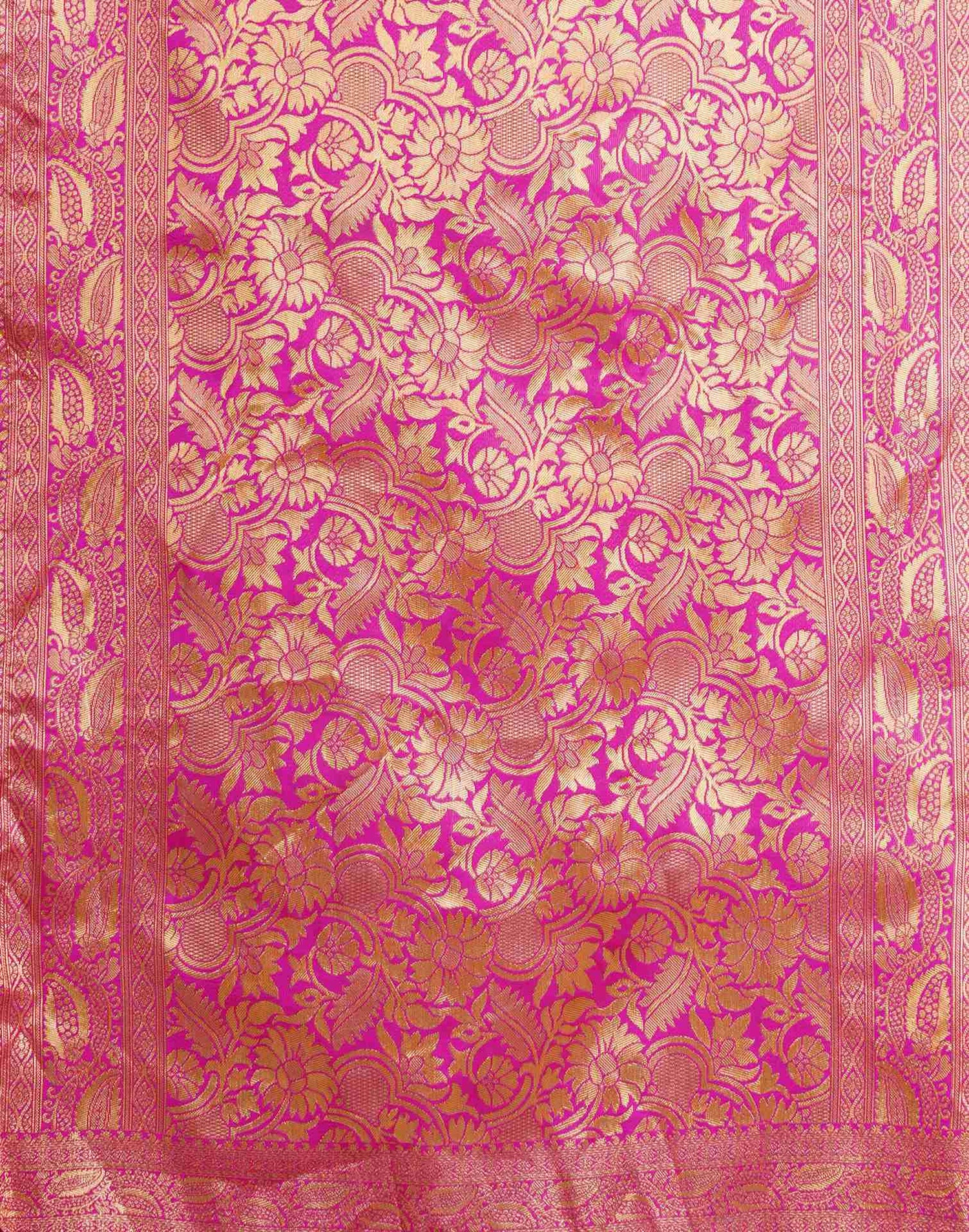 Pink Banarasi Silk Saree