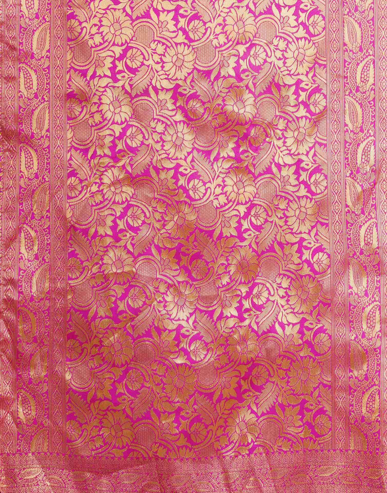 Pink Banarasi Silk Saree