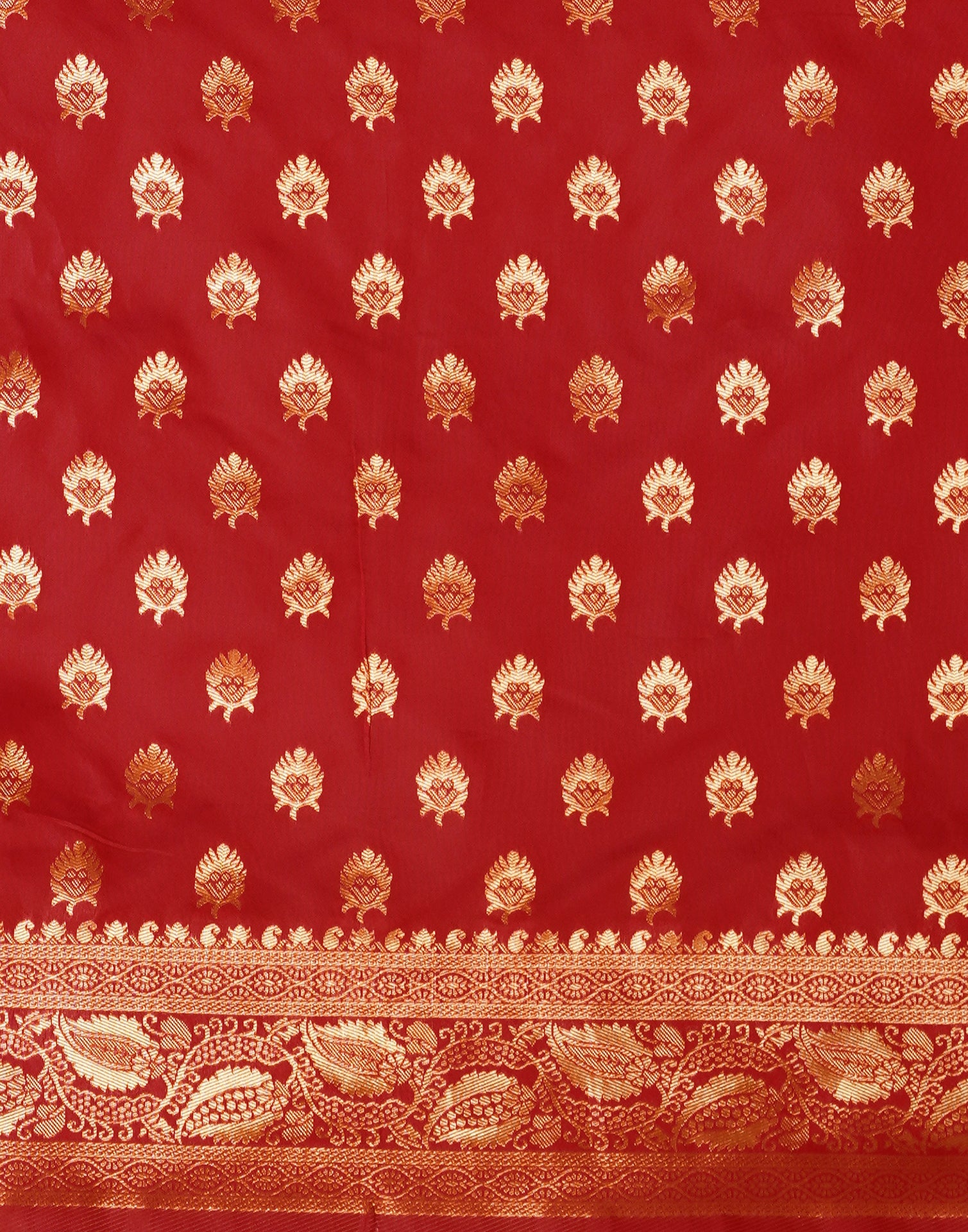 Red Jacquard Banarasi Silk Saree