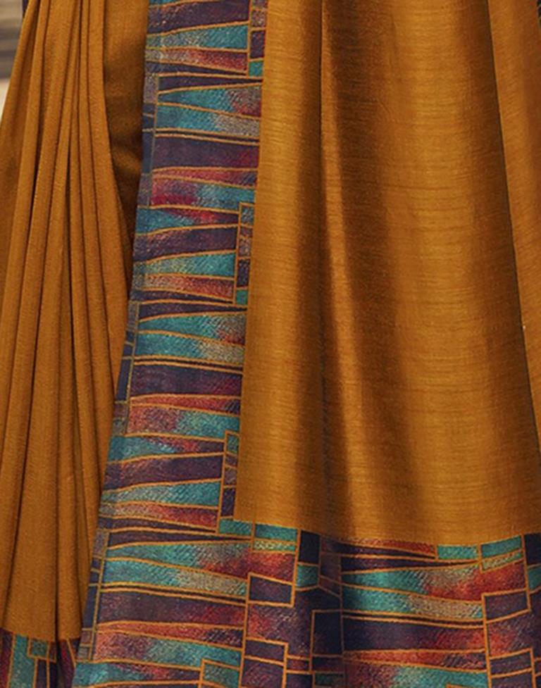 Turmeric Silk Printed Saree