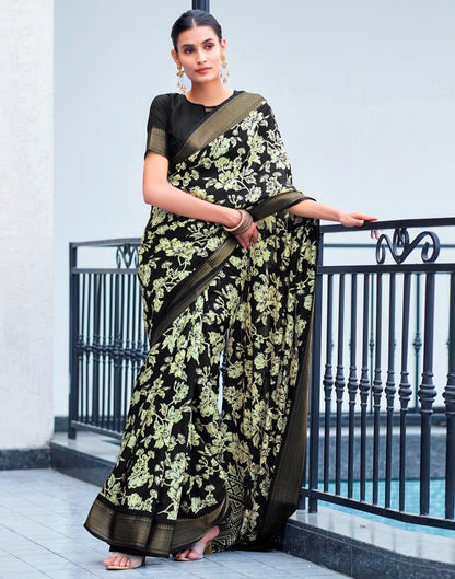 Black Silk Weaving Saree