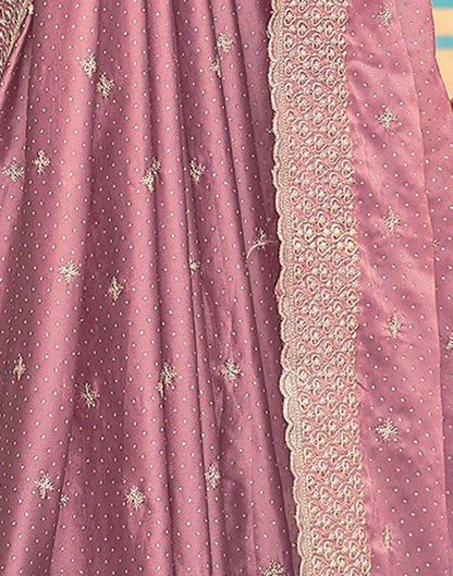 Violet Georgette Plain Saree