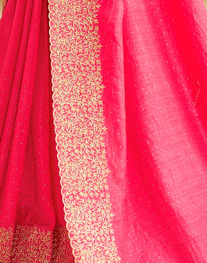 Pink Kanjivaram Embellished Silk Saree