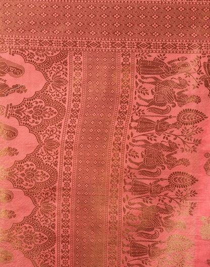 Dusty Pink Silk Plain Saree