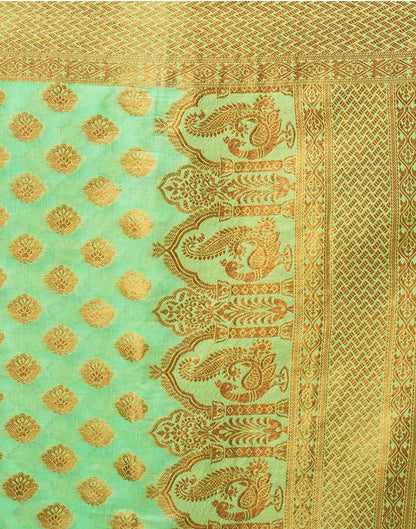 Light Green Silk Plain Saree