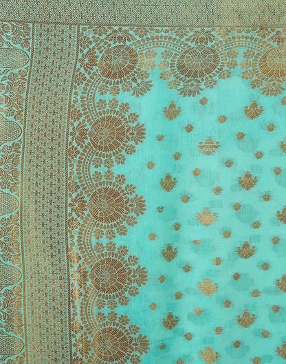 Light Blue Silk Jacquard Saree