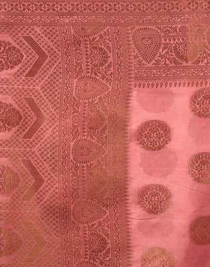 Dusty Pink Silk Jacquard Saree