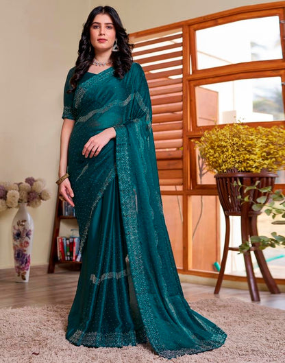 Rama Georgette Plain Saree