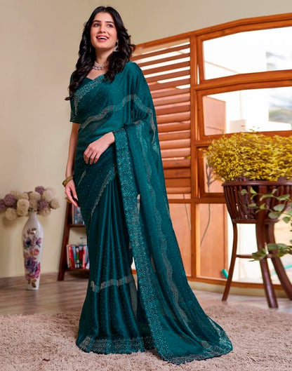 Rama Georgette Plain Saree