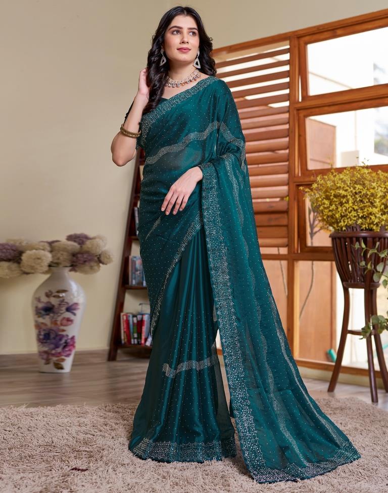 Rama Georgette Plain Saree