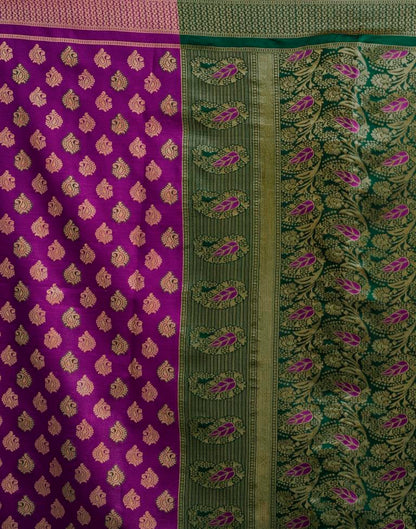 B1G1 Purple Silk Woven Saree