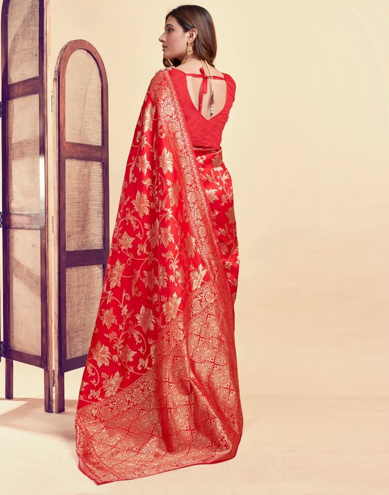 Red Banarasi Silk Saree