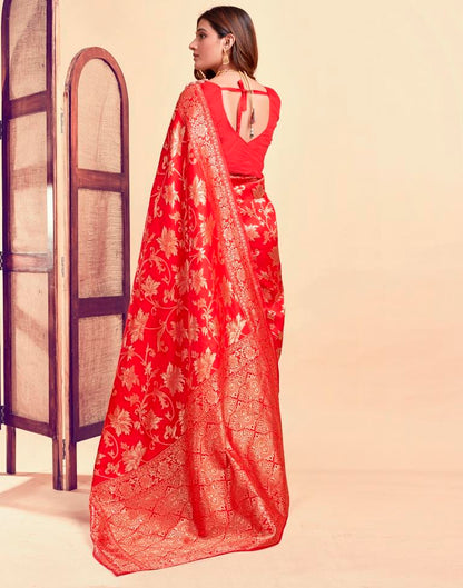 Red Banarasi Silk Saree