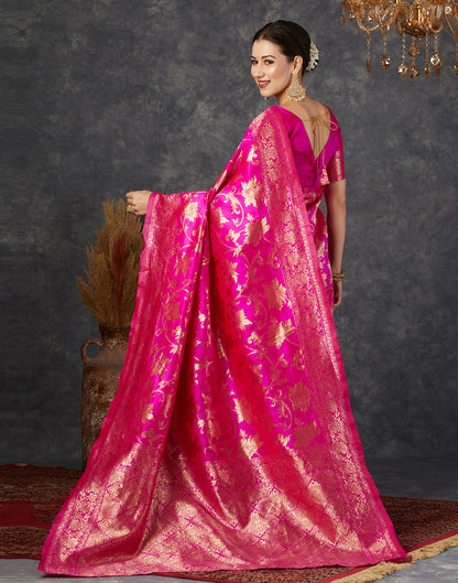 Pink Banarasi Silk Saree