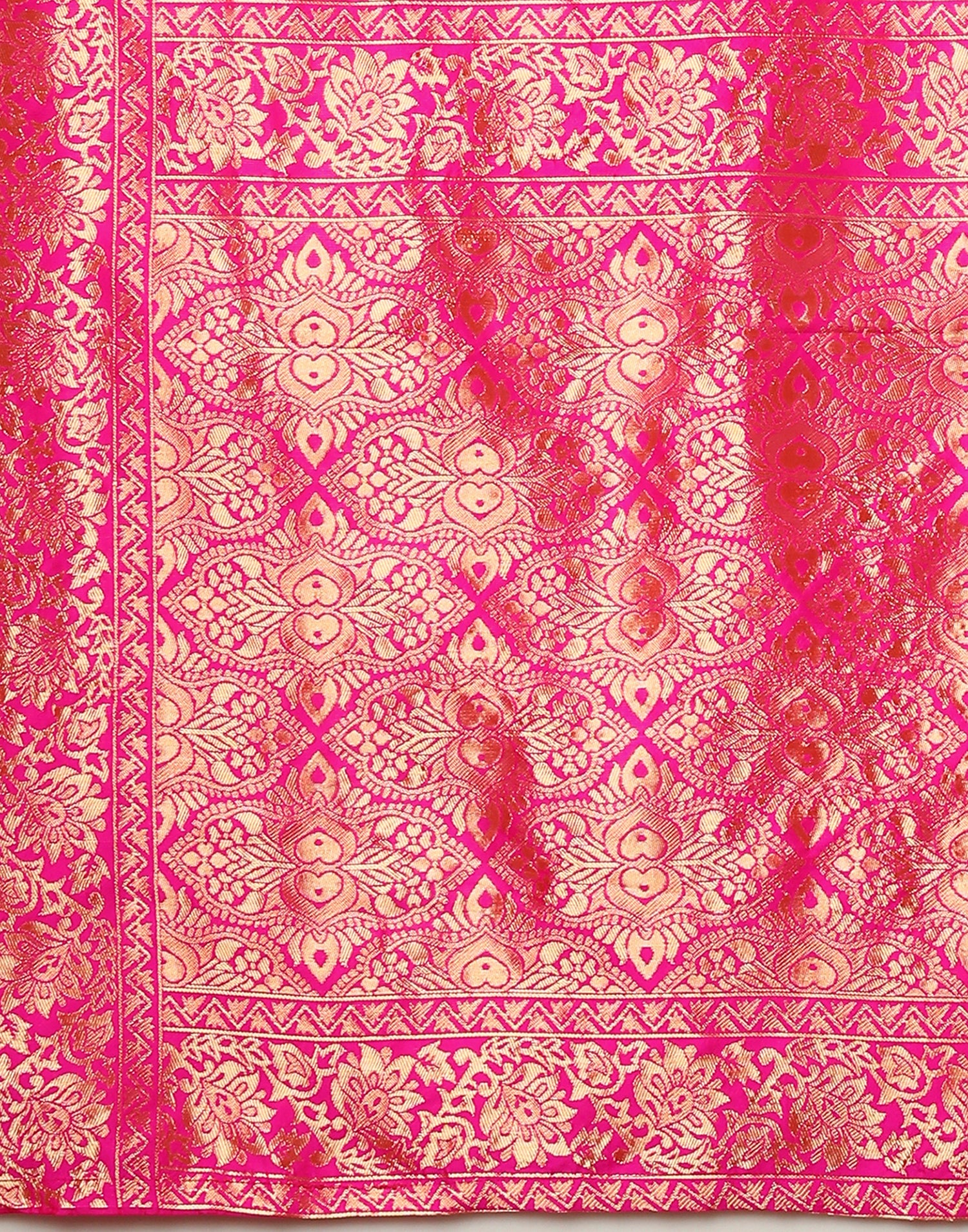 Pink Banarasi Silk Saree