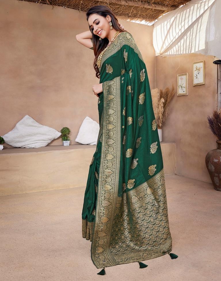 Green Silk Woven Saree