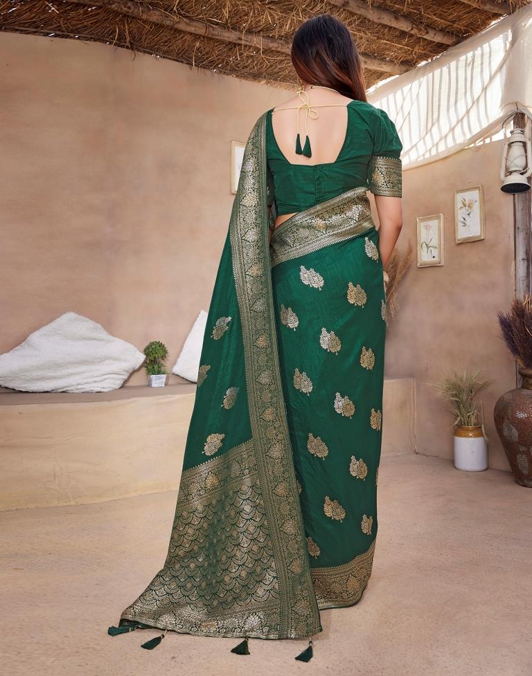 Green Silk Woven Saree