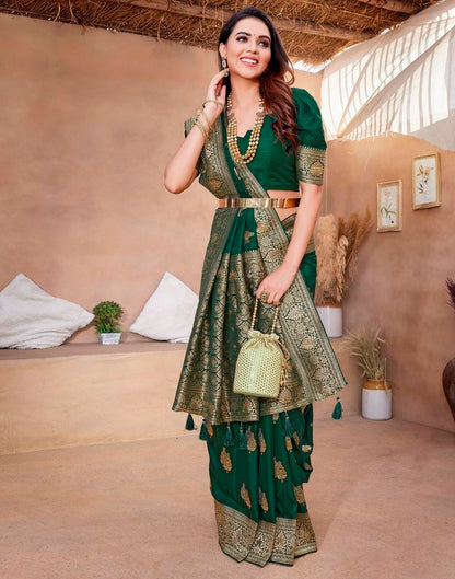 Green Silk Woven Saree