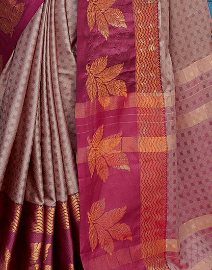 Pink Silk Woven Saree