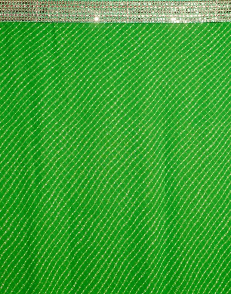 Green Georgette Embroidery Saree